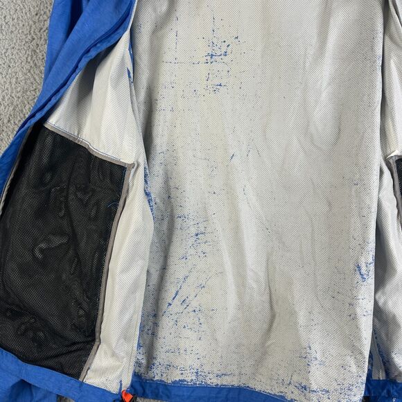 Paradox Full Zip Hooded Rain Jacket Mens XL Zip Pockets Lightweight Blue Coat - Picture 2 of 13